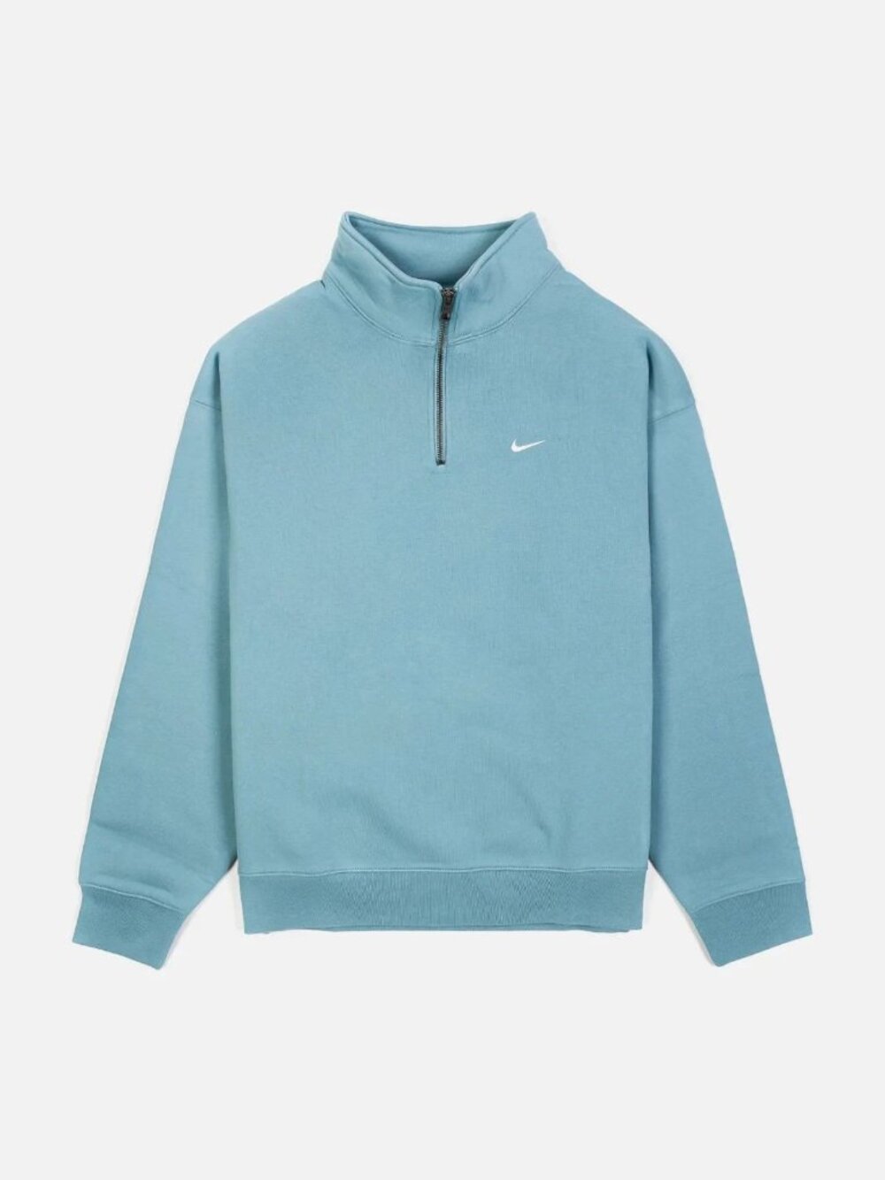 Nike Solo Swoosh 1/4 Zip Fleece Top Aqua Blue Size Small DQ5209-464 NWT $105